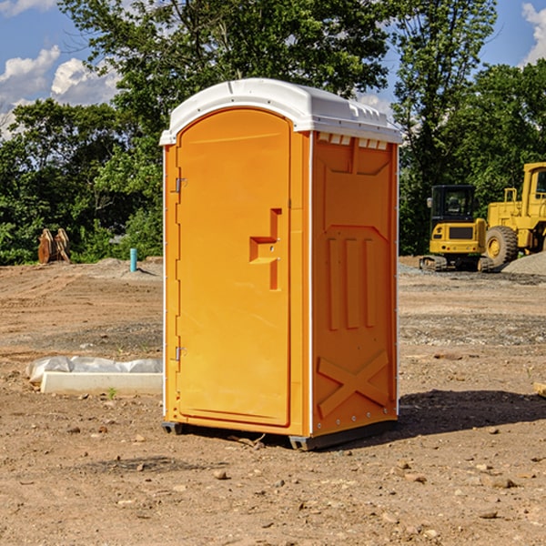 how often are the porta potties cleaned and serviced during a rental period in Grizzly Flats